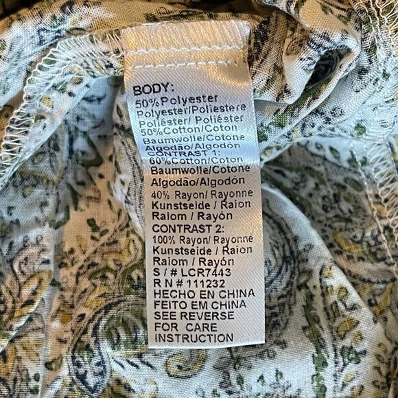 Lucca Womens Paisley  Floral Print Romper Button‎ Front And Long Sleeves - Picture 5 of 11